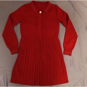 Women sweater  pleated dress